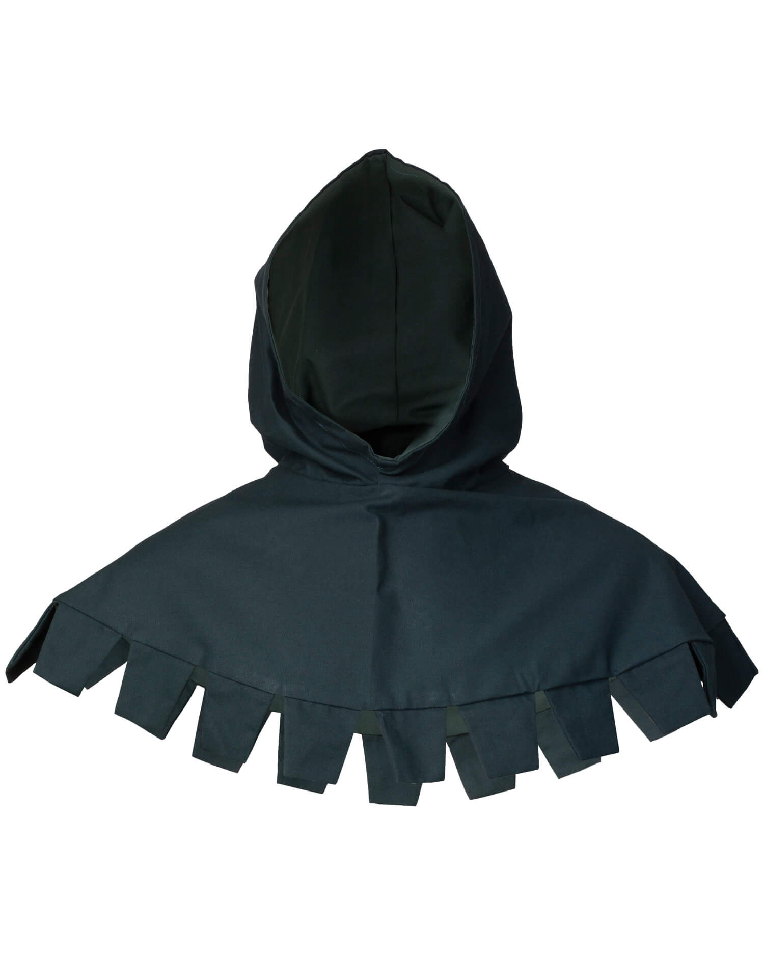 Gugel medieval de lona modelo Thilo, color verde