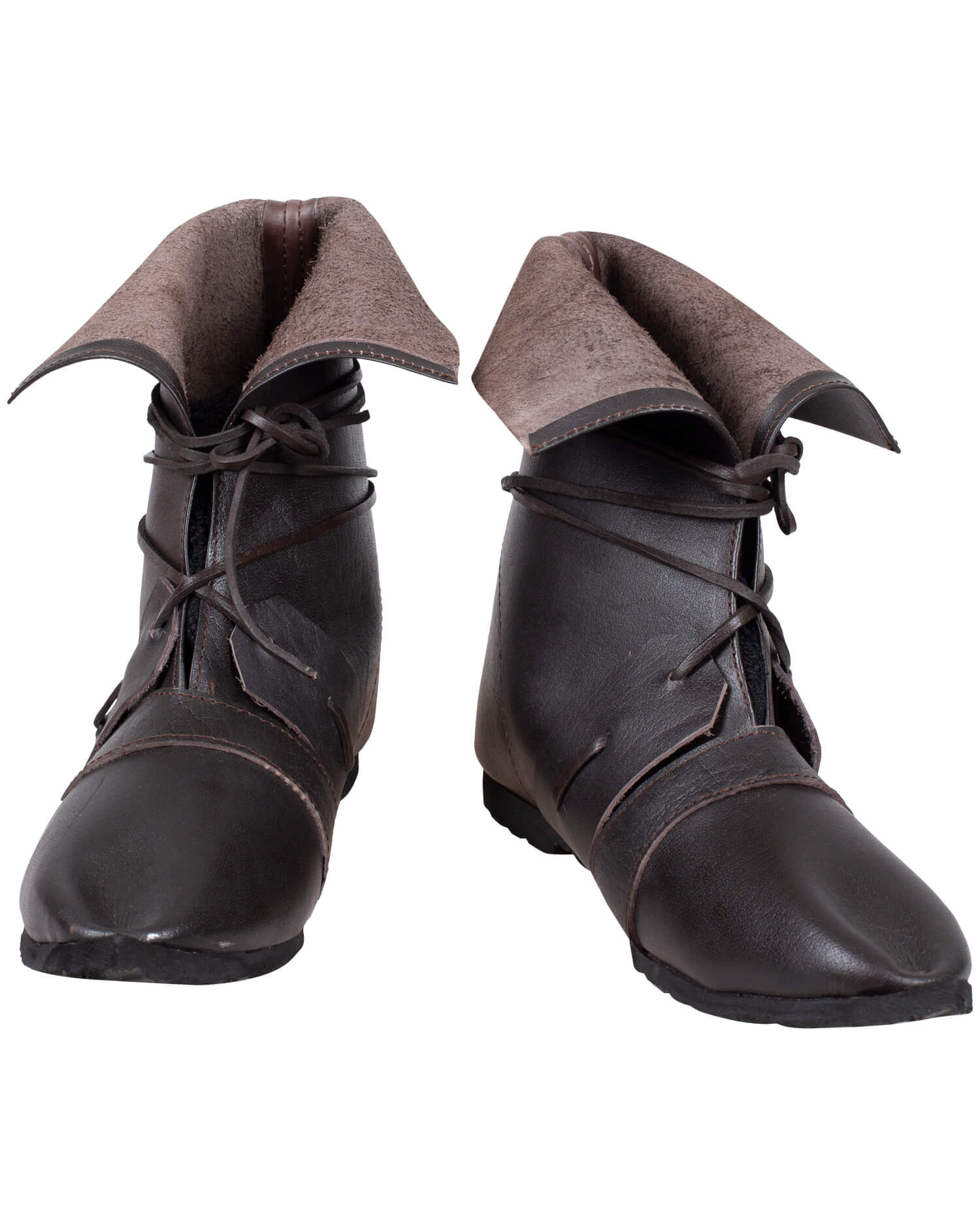 Botas medievales cuero modelo Johann, color marrón