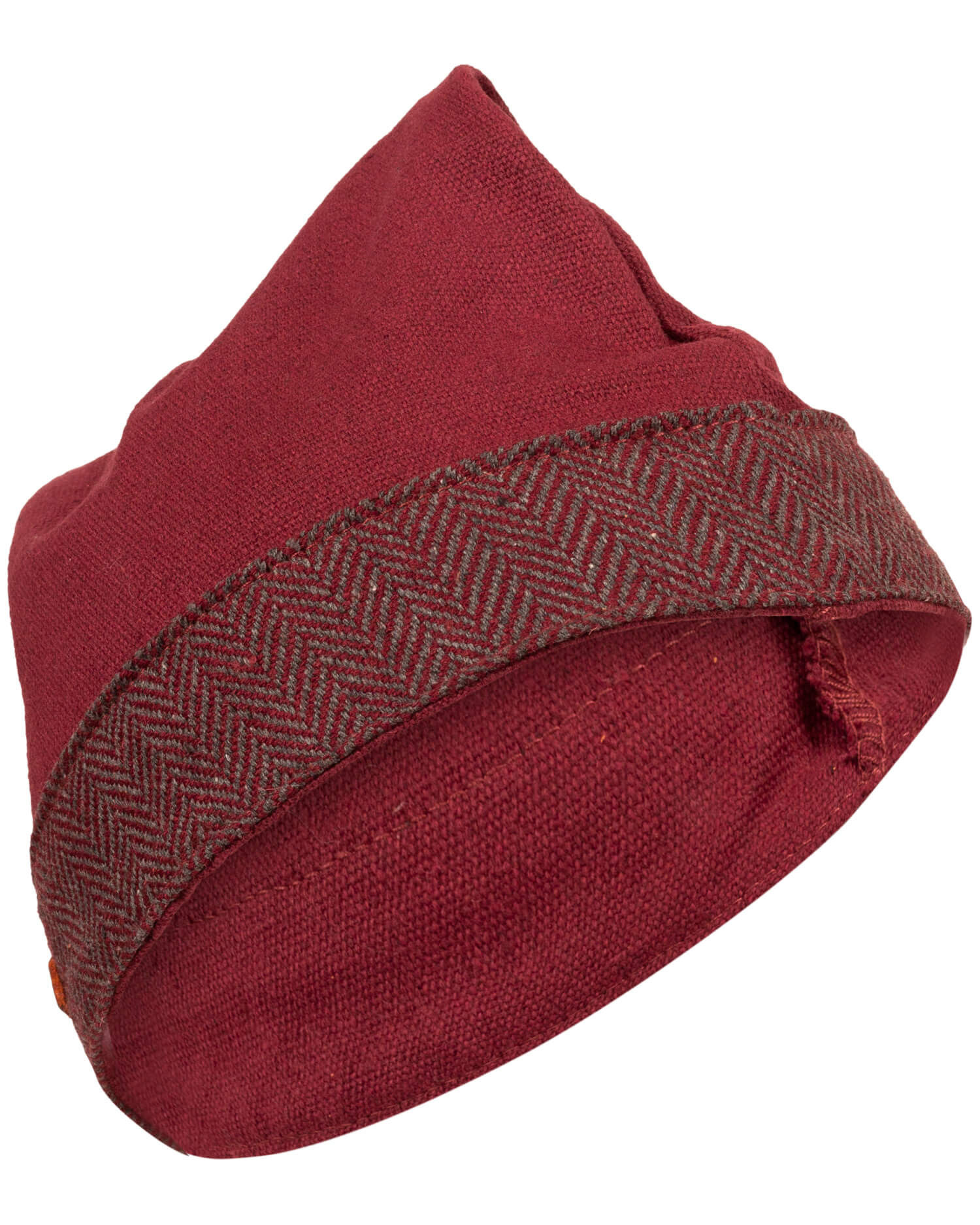 Gorro medieval algodón modelo Toki, color burdeos