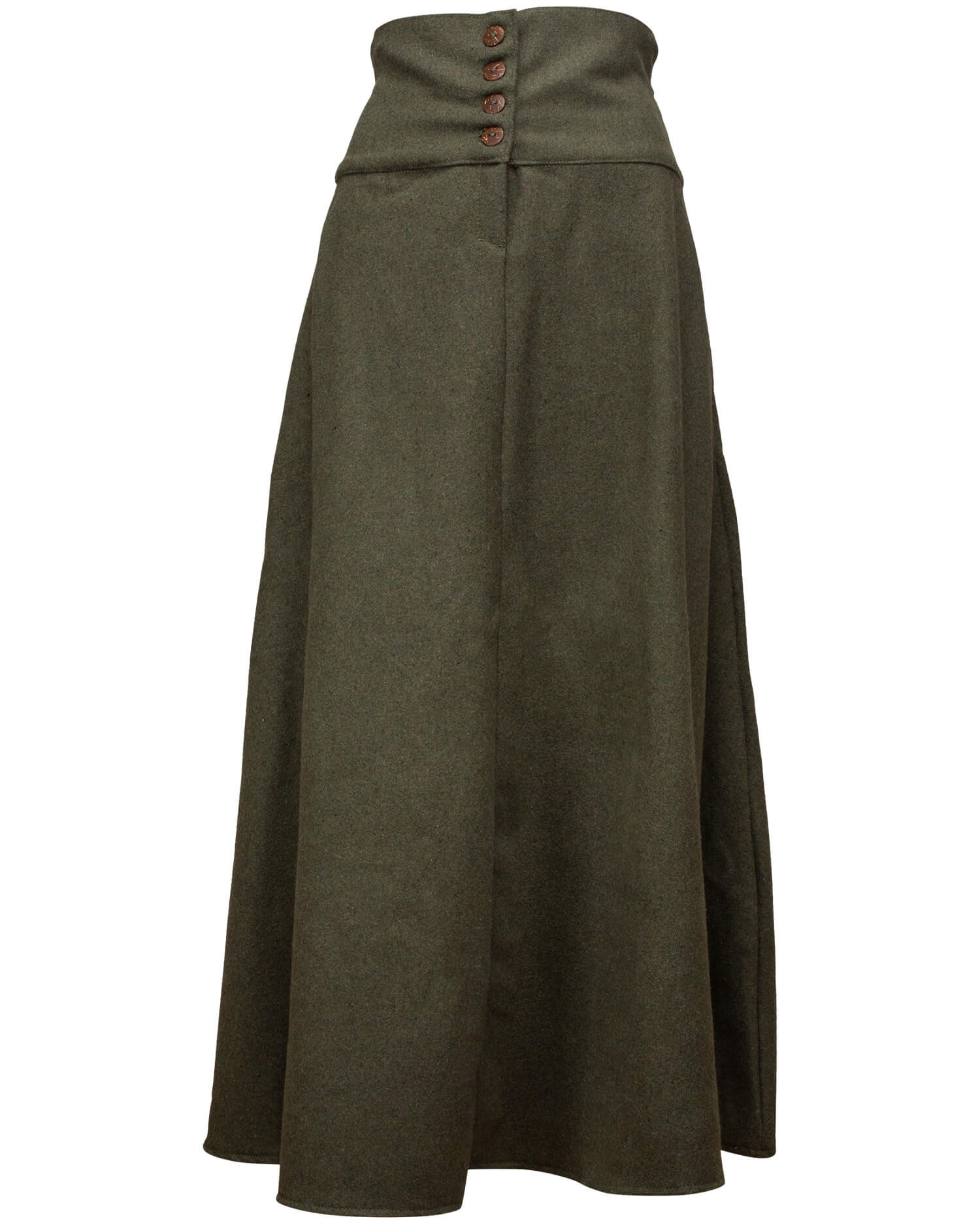 Falda medieval en lana modelo Hannah, color verde