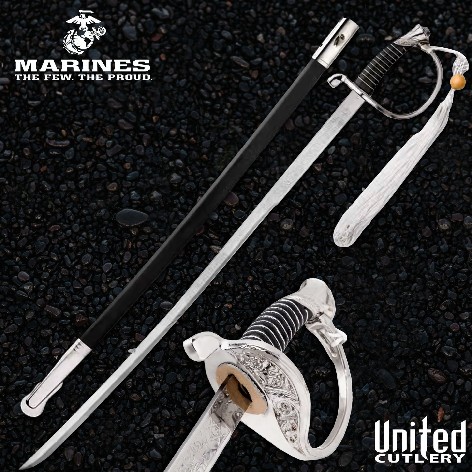 Sable Cuerpo Marines Americanos USMC NCO plateado