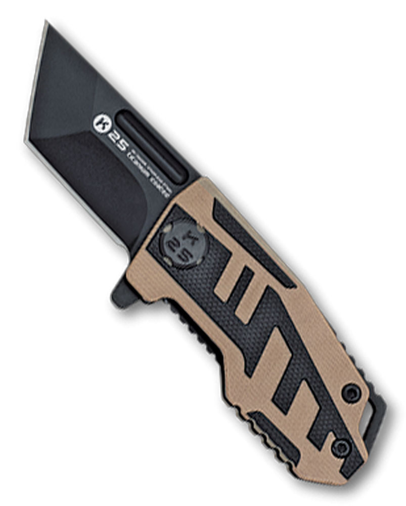 Navaja táctica K25 mango negro-coyote