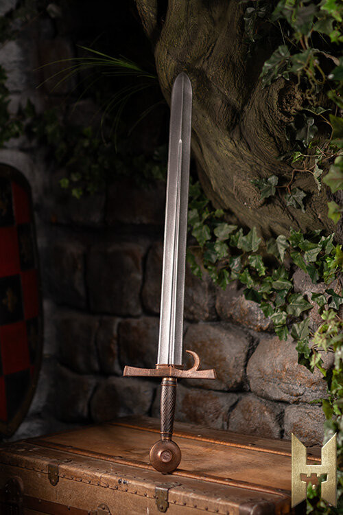 Espada medieval para LARP modelo Milanese, acabado bronce (91 cm.)