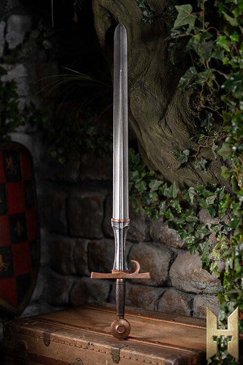 Espada medieval para LARP modelo Milanese, acabado bronce (109 cm.)