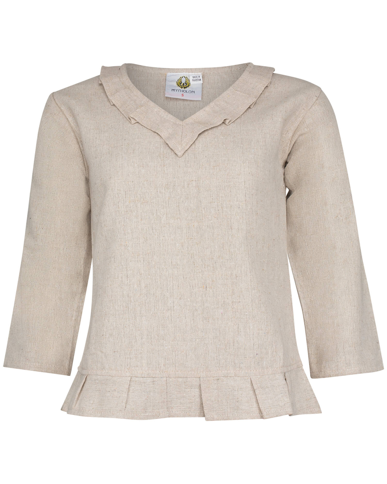 Blusa medieval en algodón modelo Josefina, color natural