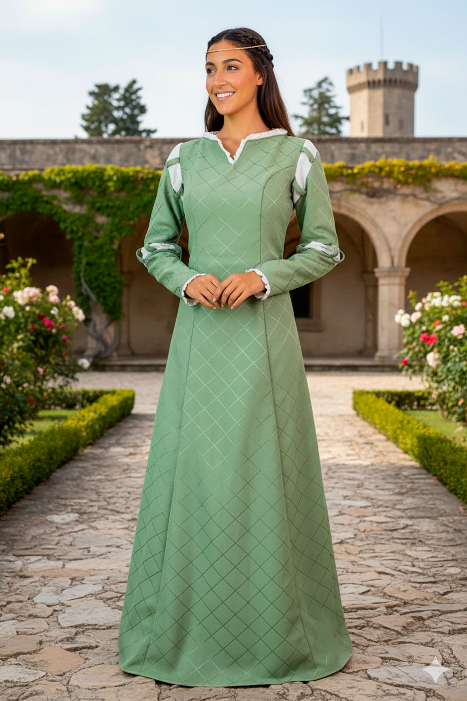 Vestido medieval Merida - Verde