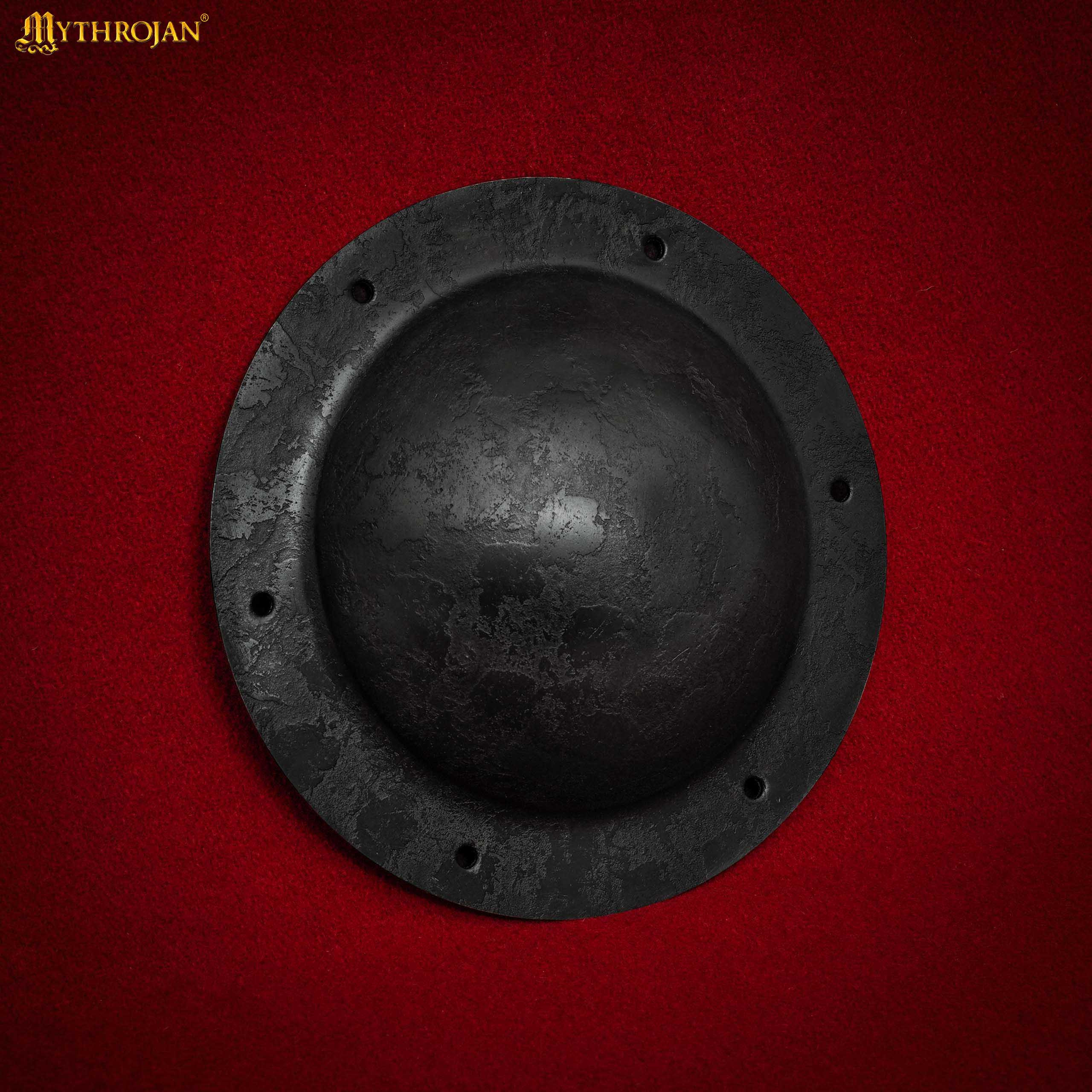 Umbo medieval para escudo clásico, acero forjado (calibre 16)