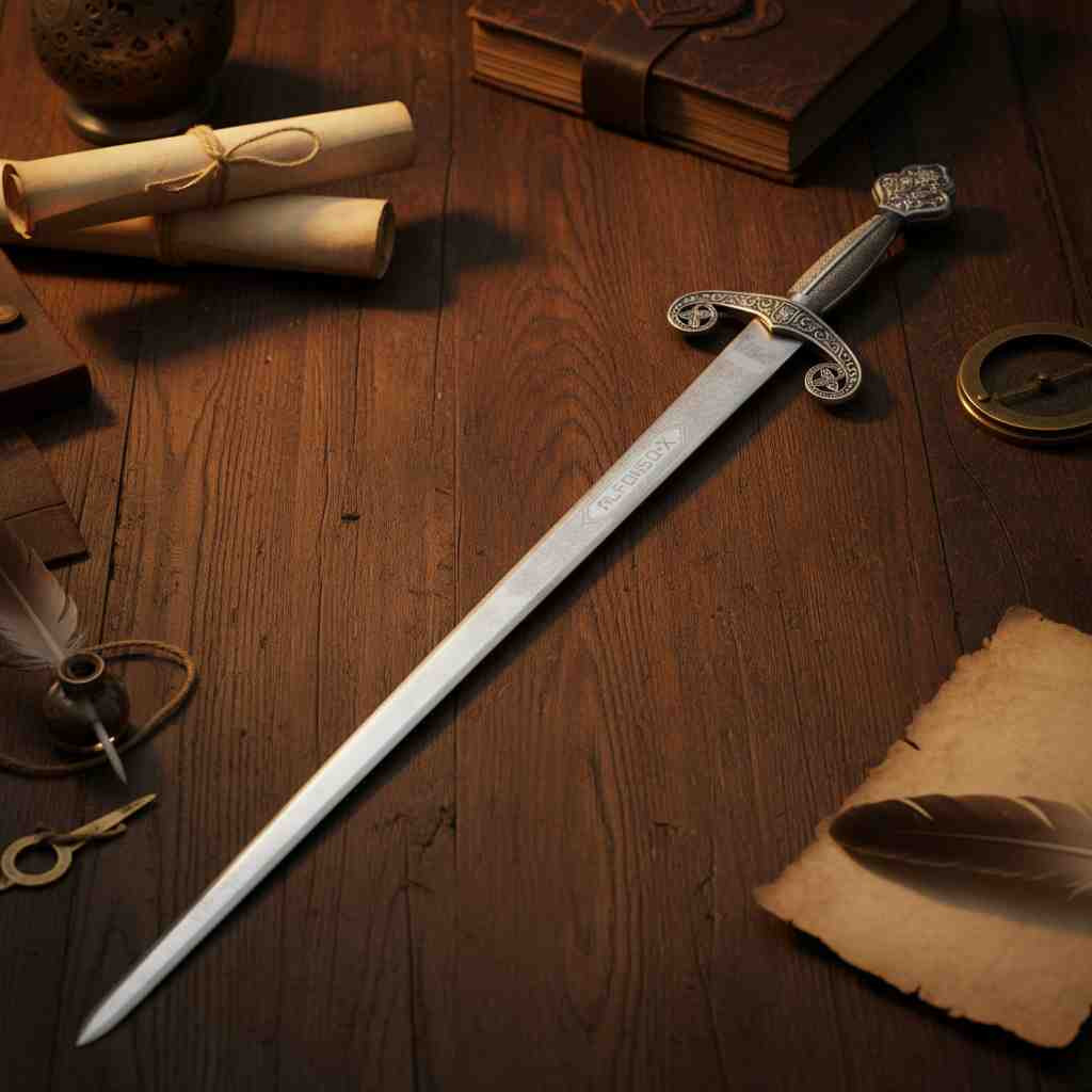 Espada Alfonso X rústica, puño costillas