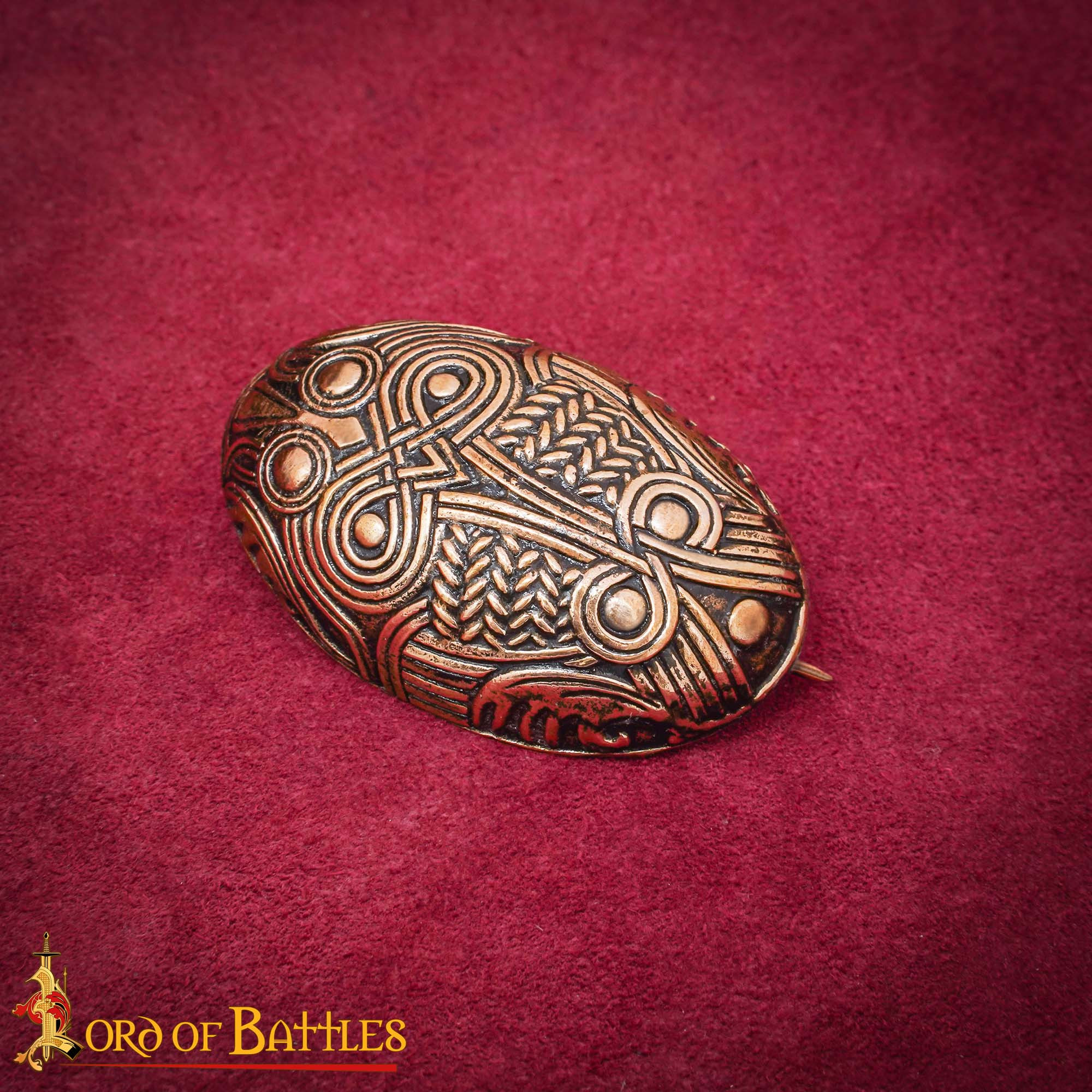 Broche medieval vikingo tortuga en bronce S. IX-X