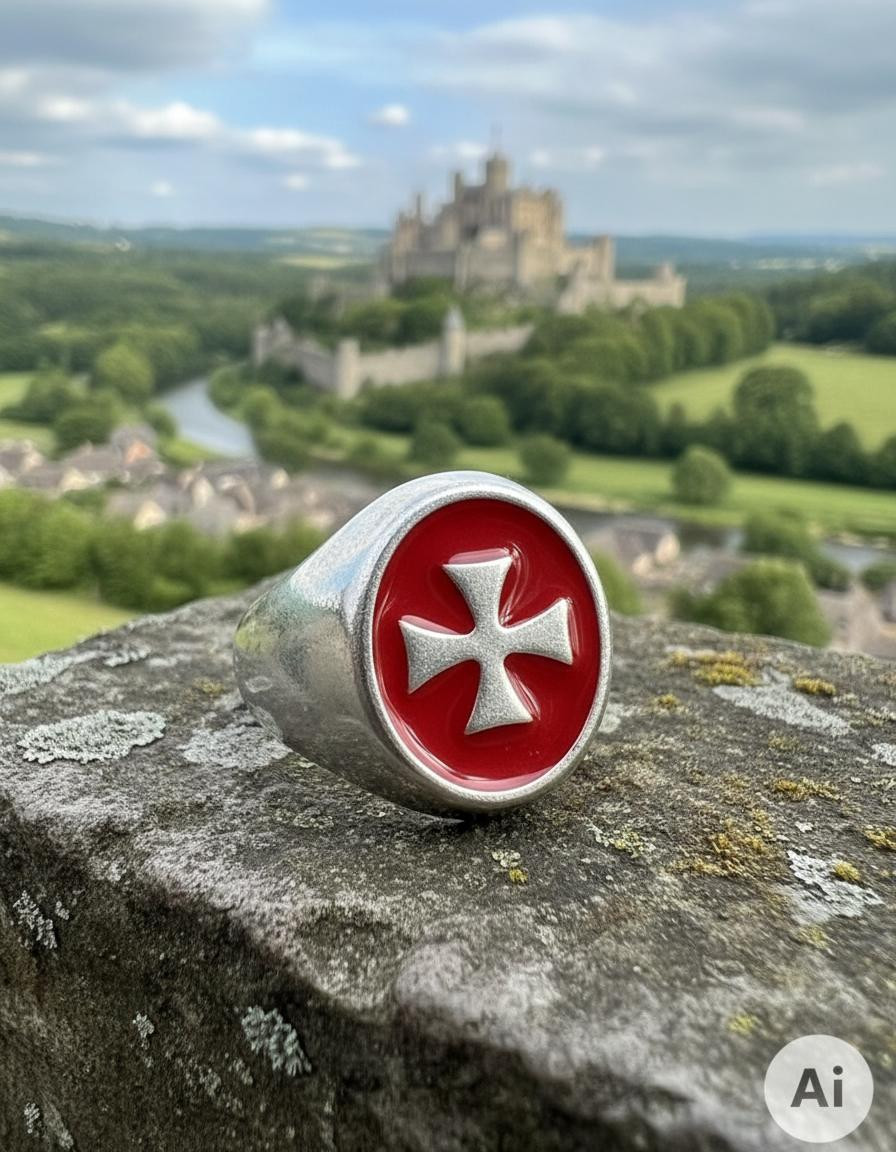 Anillo mujer Cruz Templaria