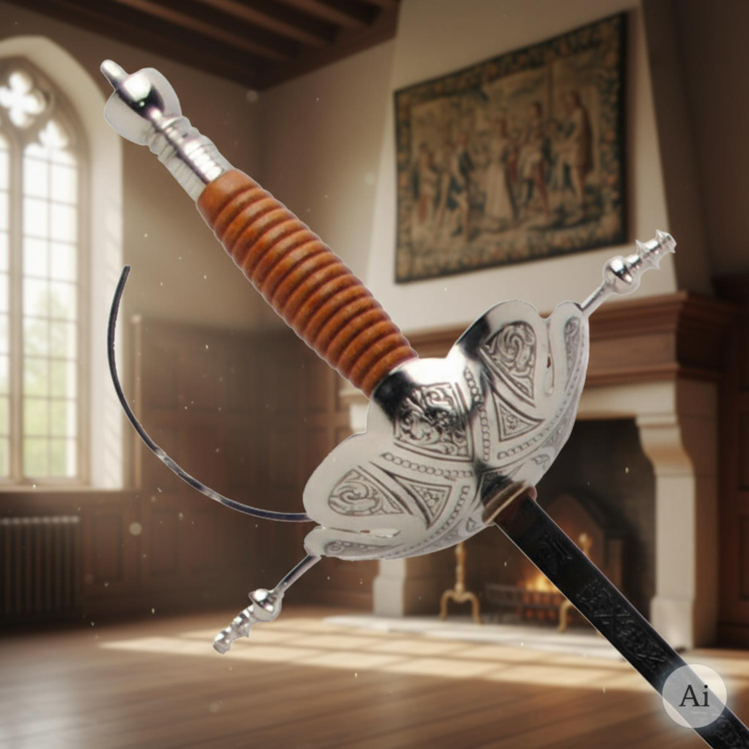 Florete de Castañeta, niquelado