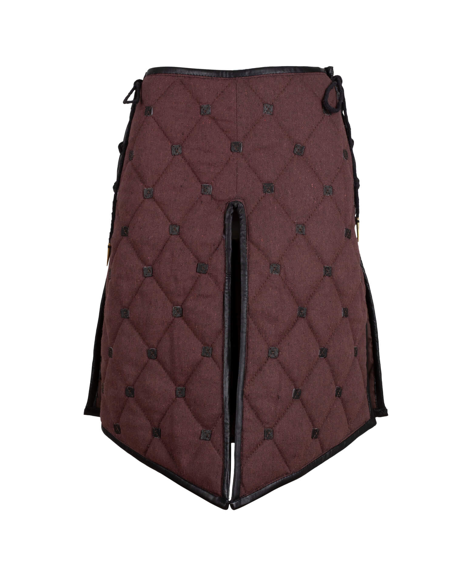 Falda medieval gambesón algodón modelo Kovira, color marrón