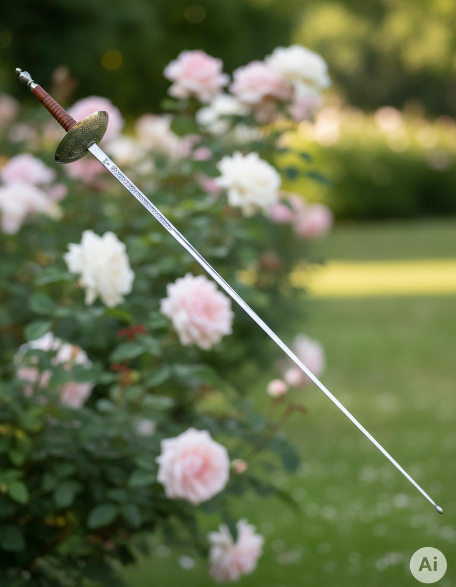 Florete Frances decorativo, niquelado