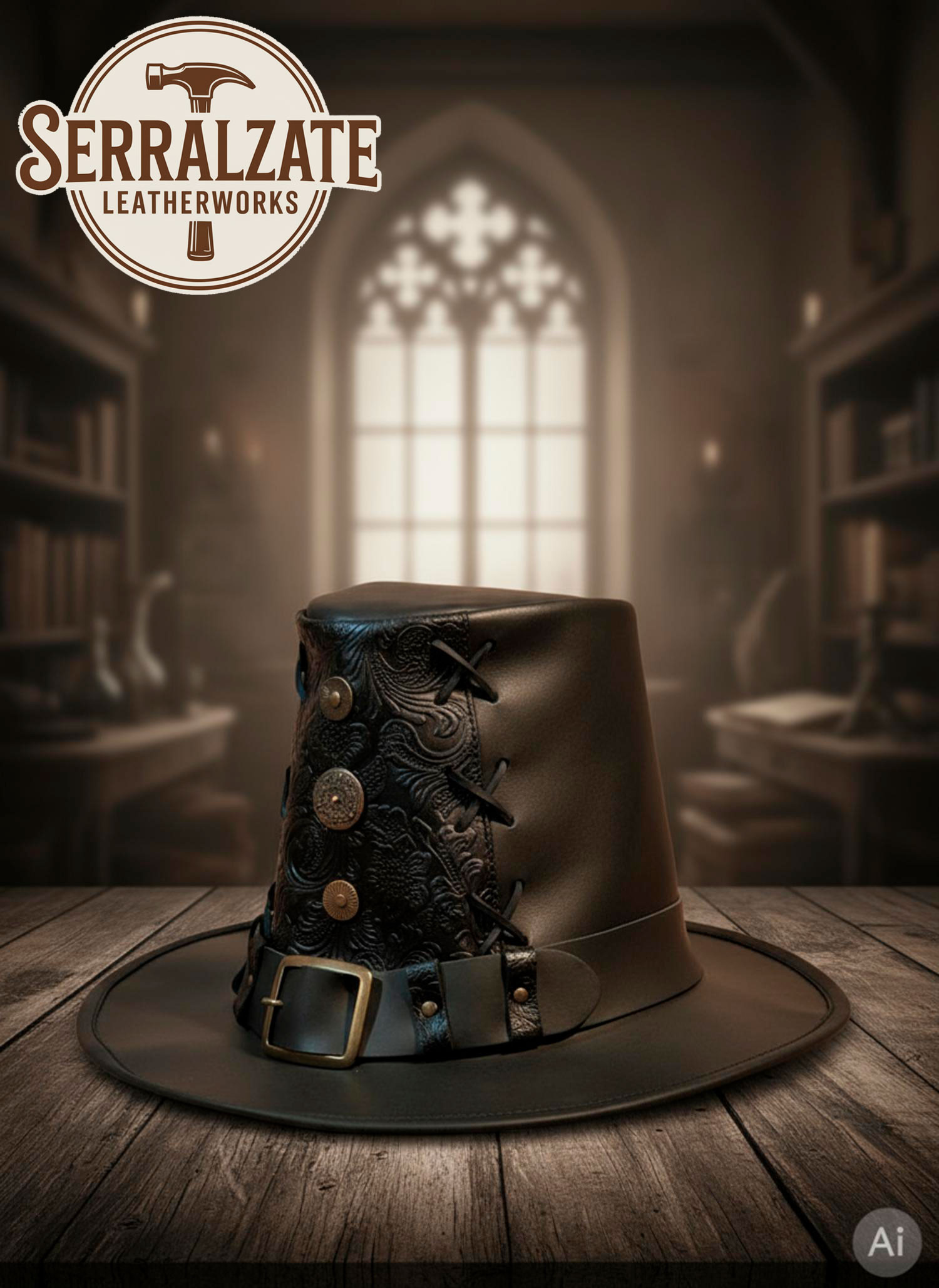 Sombrero Johann el Cazador de Brujas Deluxe, negro