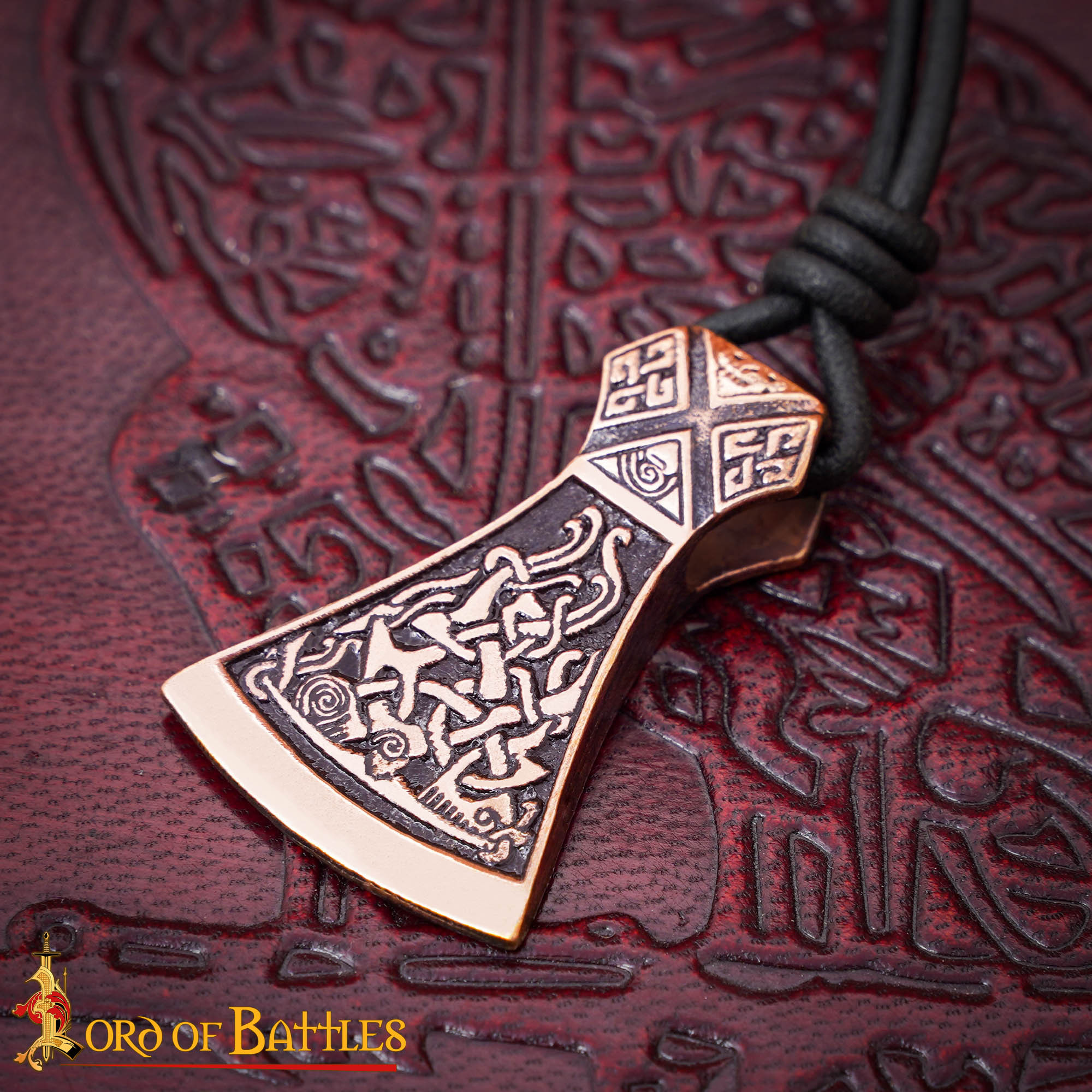 Colgante de hacha vikinga de bronce fundido cera perdida