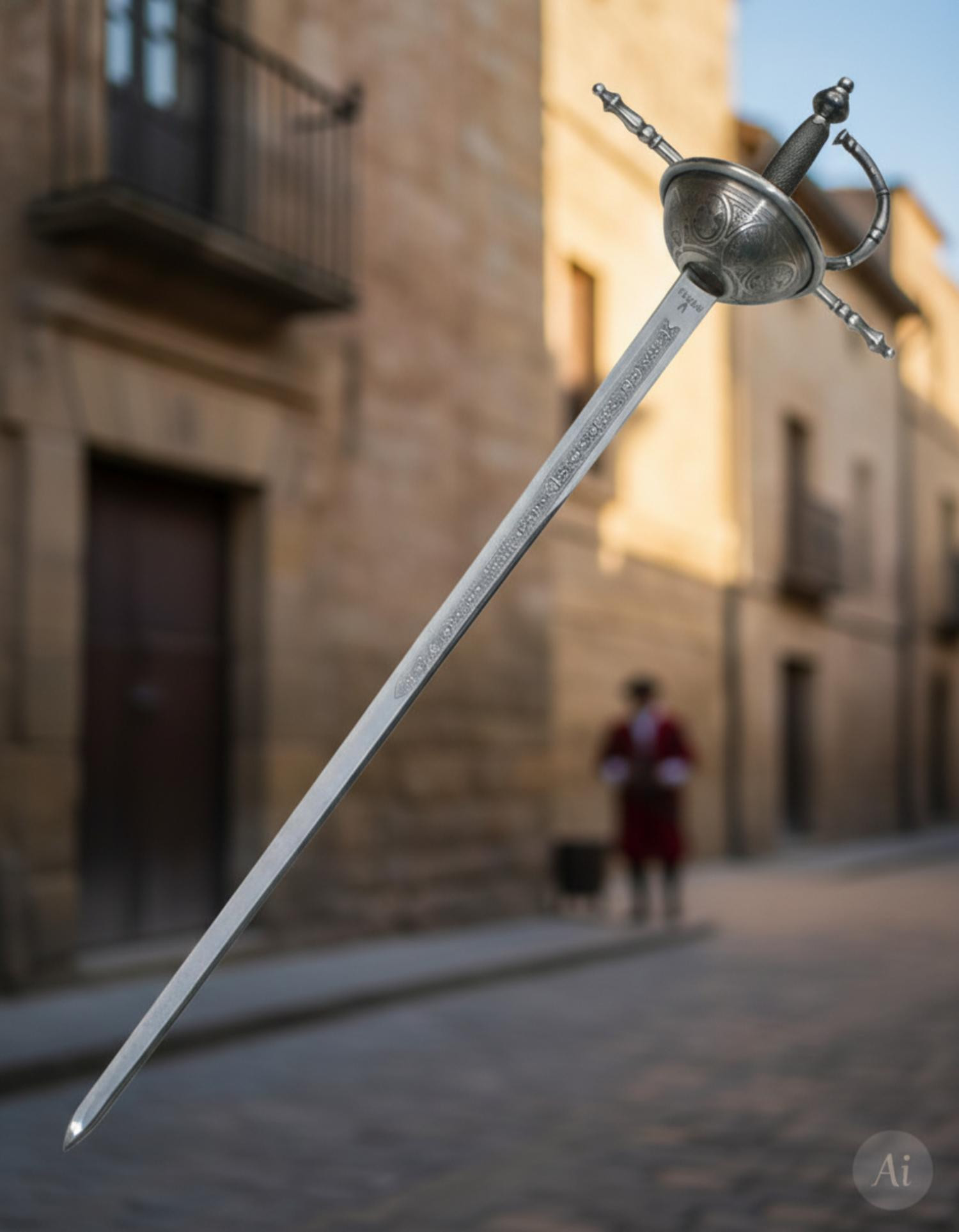 Espada Tizona Española, acabado rústico, s. XVII