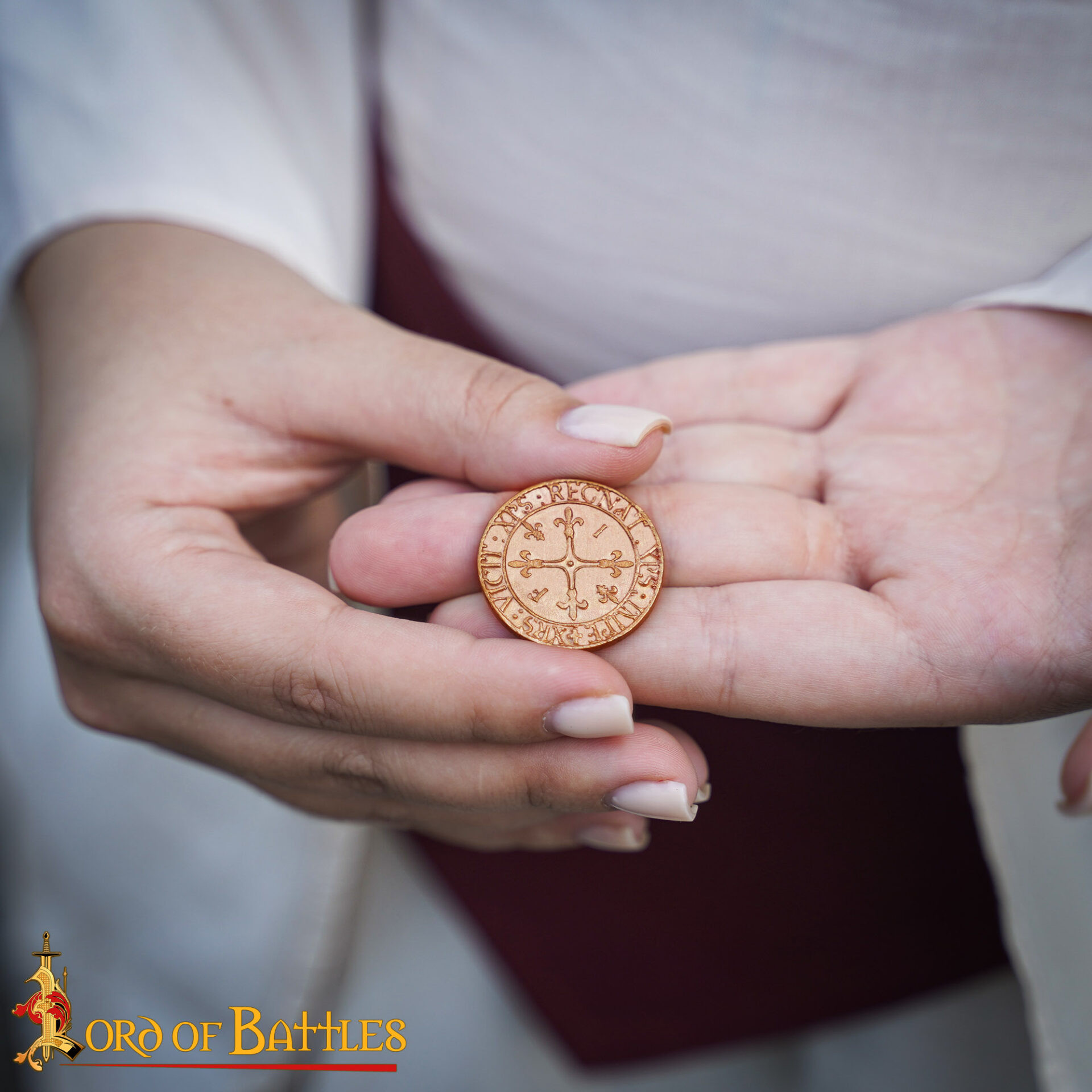 Réplica histórica 1 Moneda Bronce Carlos VII Francia.