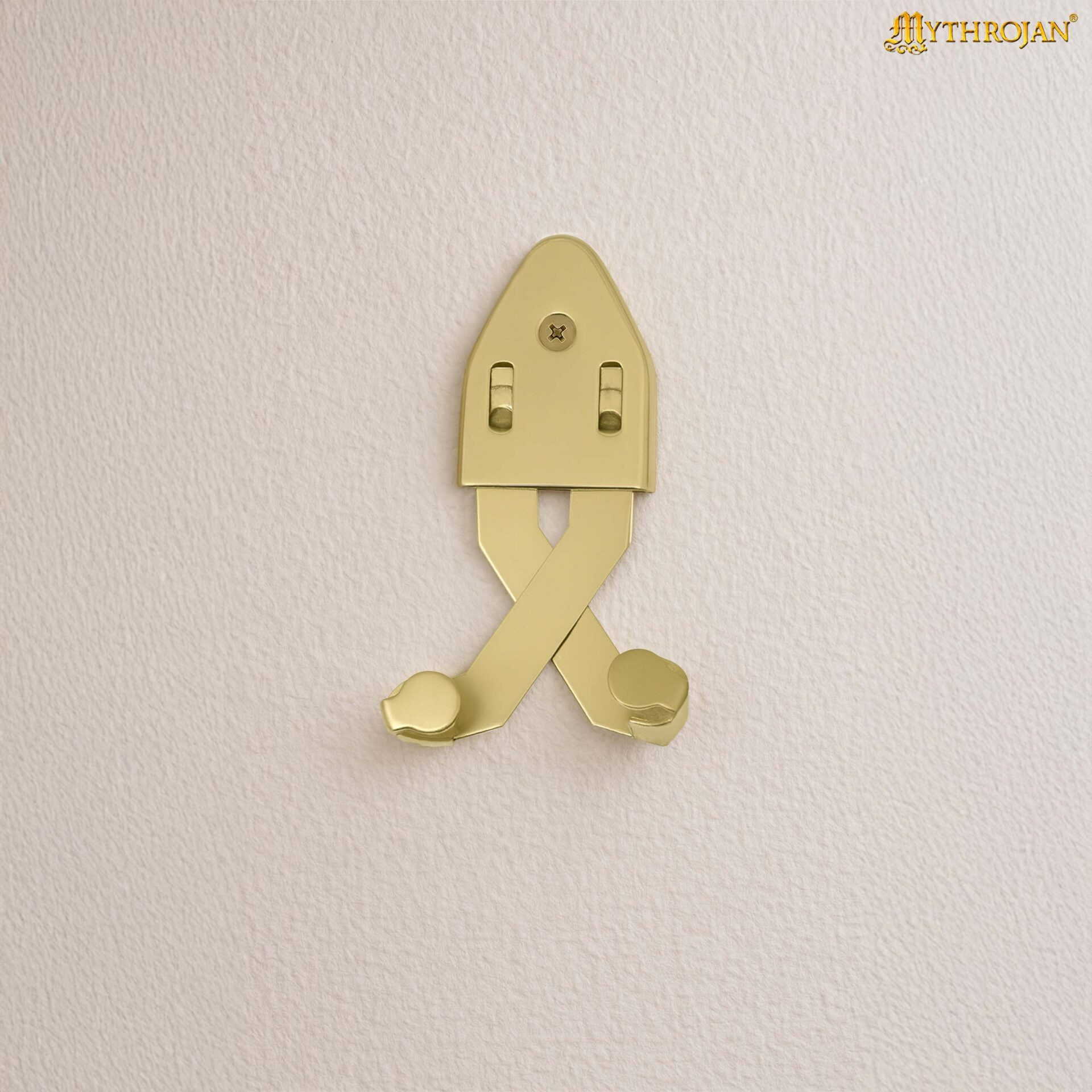 Soporte de pared vertical ajustable para espada, acabado latón