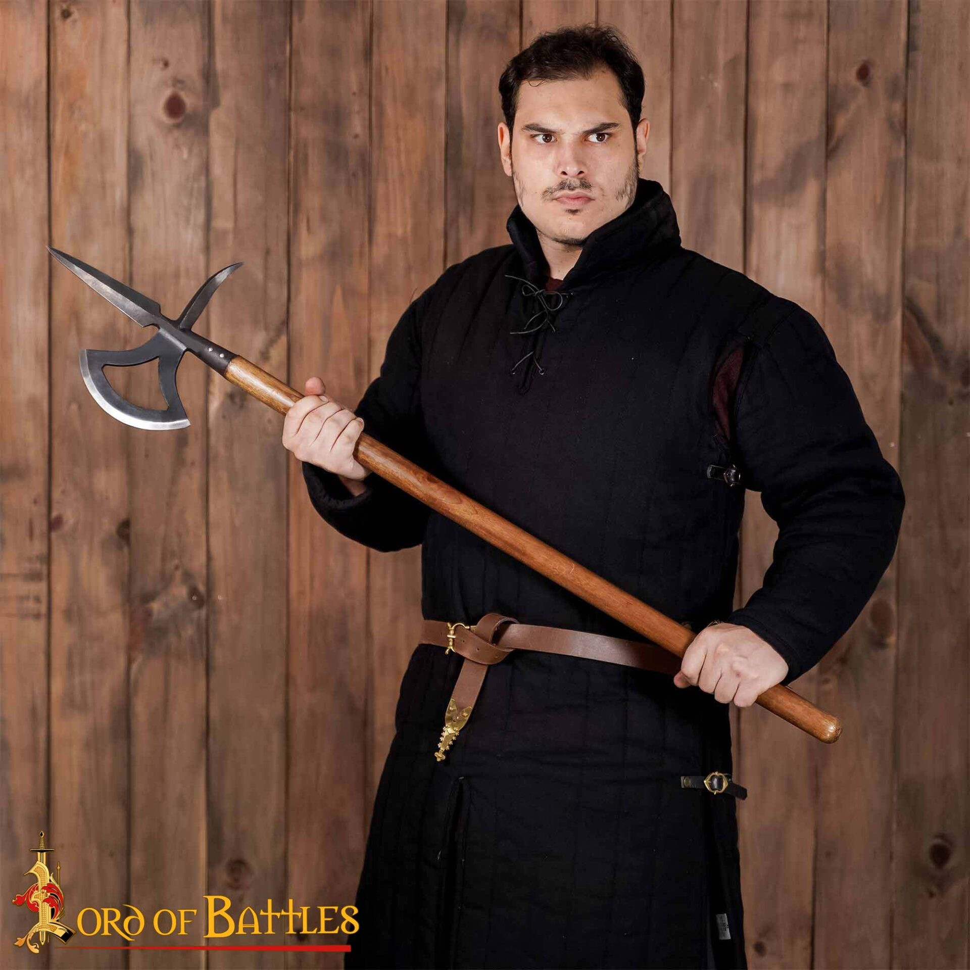 Alabarda medieval S.XVI acero carbono forjada