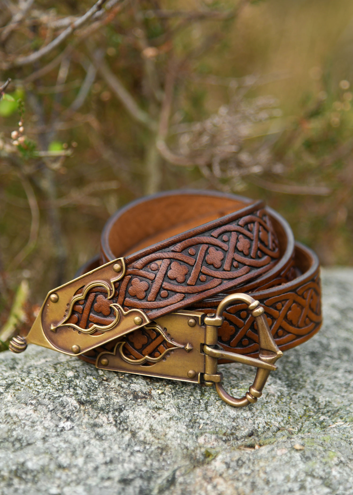 Cinturón cuero genuino S. XIII-XV hombre y mujer