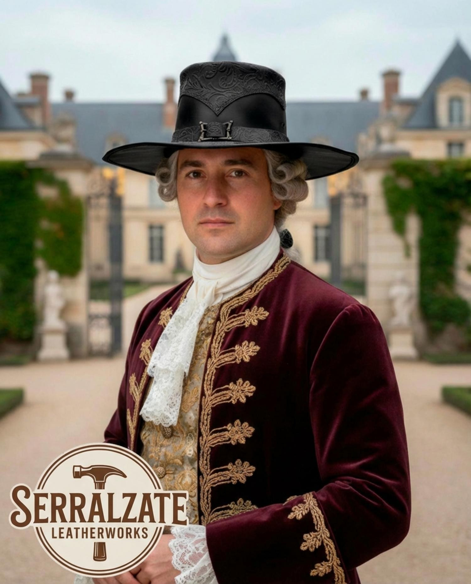 Sombrero Renacentista mosquetero Deluxe, negro