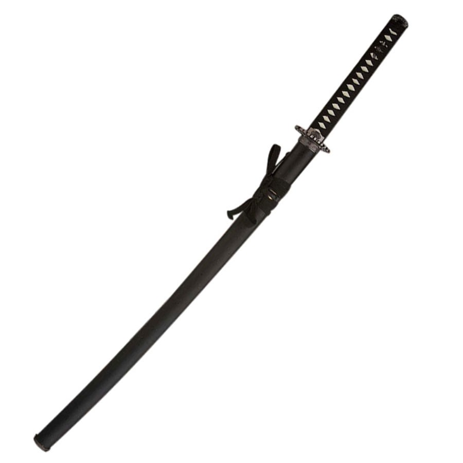 Katana vaina negra rodela grulla