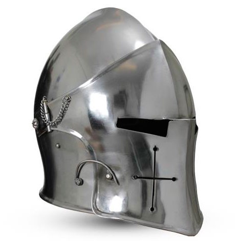 Bacinete medieval con visor