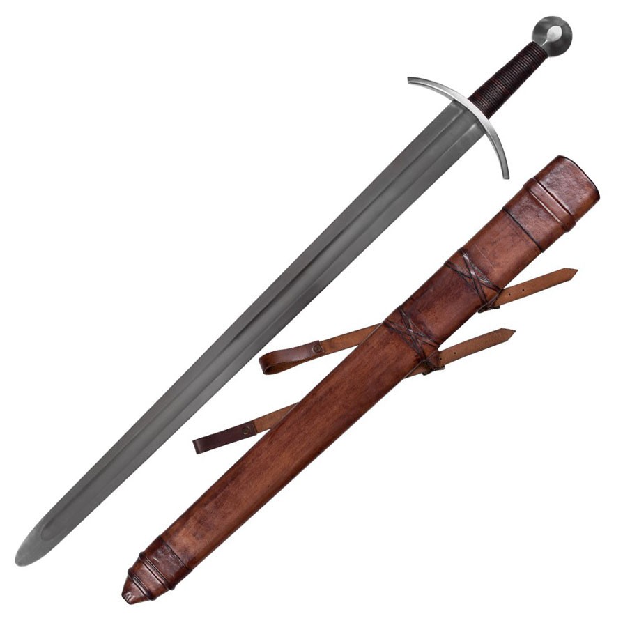 Espada medieval para prácticas con vaina