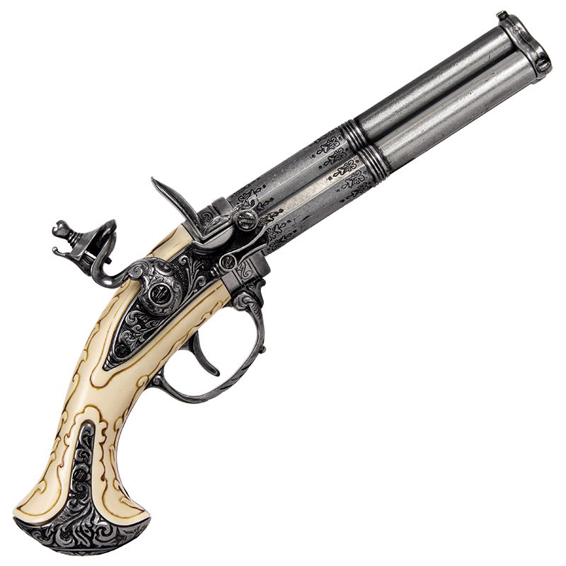 Pistola de 3 cañones, Francia S.XVIII