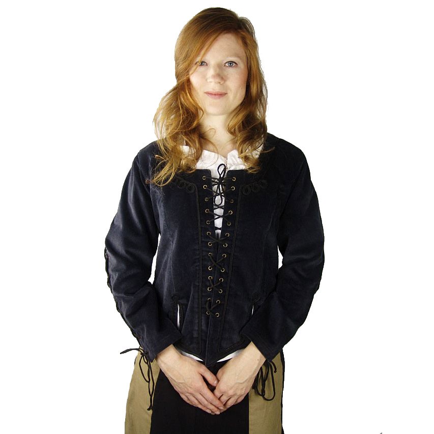 Corpiño medieval terciopelo encordado