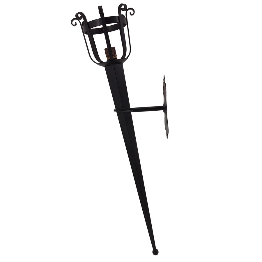 Aplique antorcha forja 1 luz (114x26 cms.)