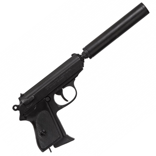 Pistola Alemana James Bond 007 con silenciador