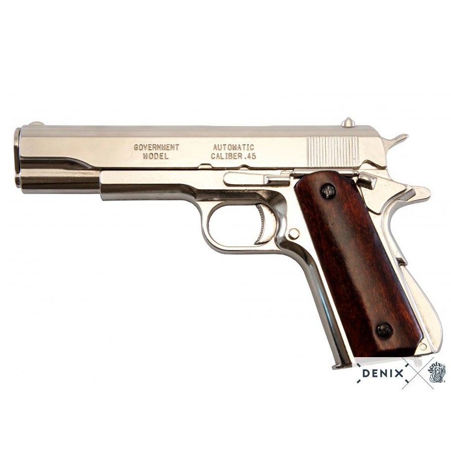 Pistola automática M1911A1 niquelada, USA 1911