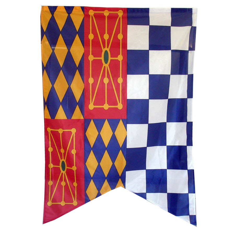Estandarte medieval cuadros-rombos (150x100 cms.)
