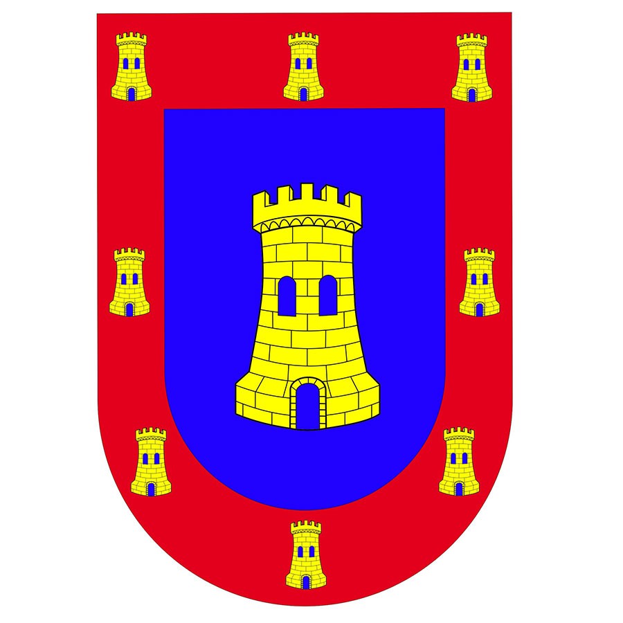 Estandarte medieval escudo armas castillos