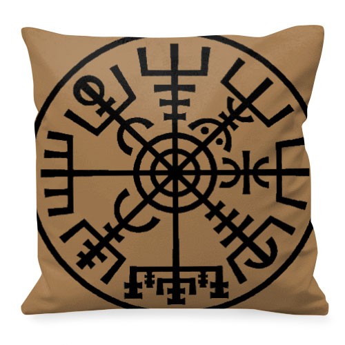 Cojín Vegvísir, el Compas Vikingo mágico