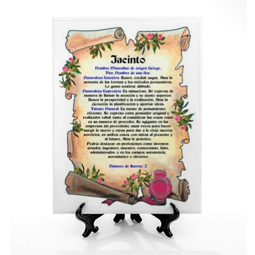 Azulejo personalizado con 1 nombre + soporte