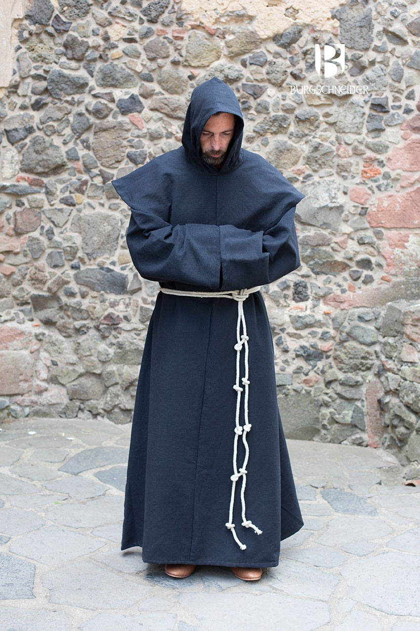 Traje de Monje medieval Benediktus, negro