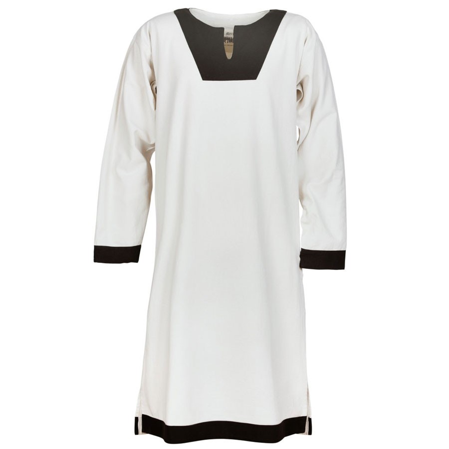 Túnica medieval larga Vallentin, blanca