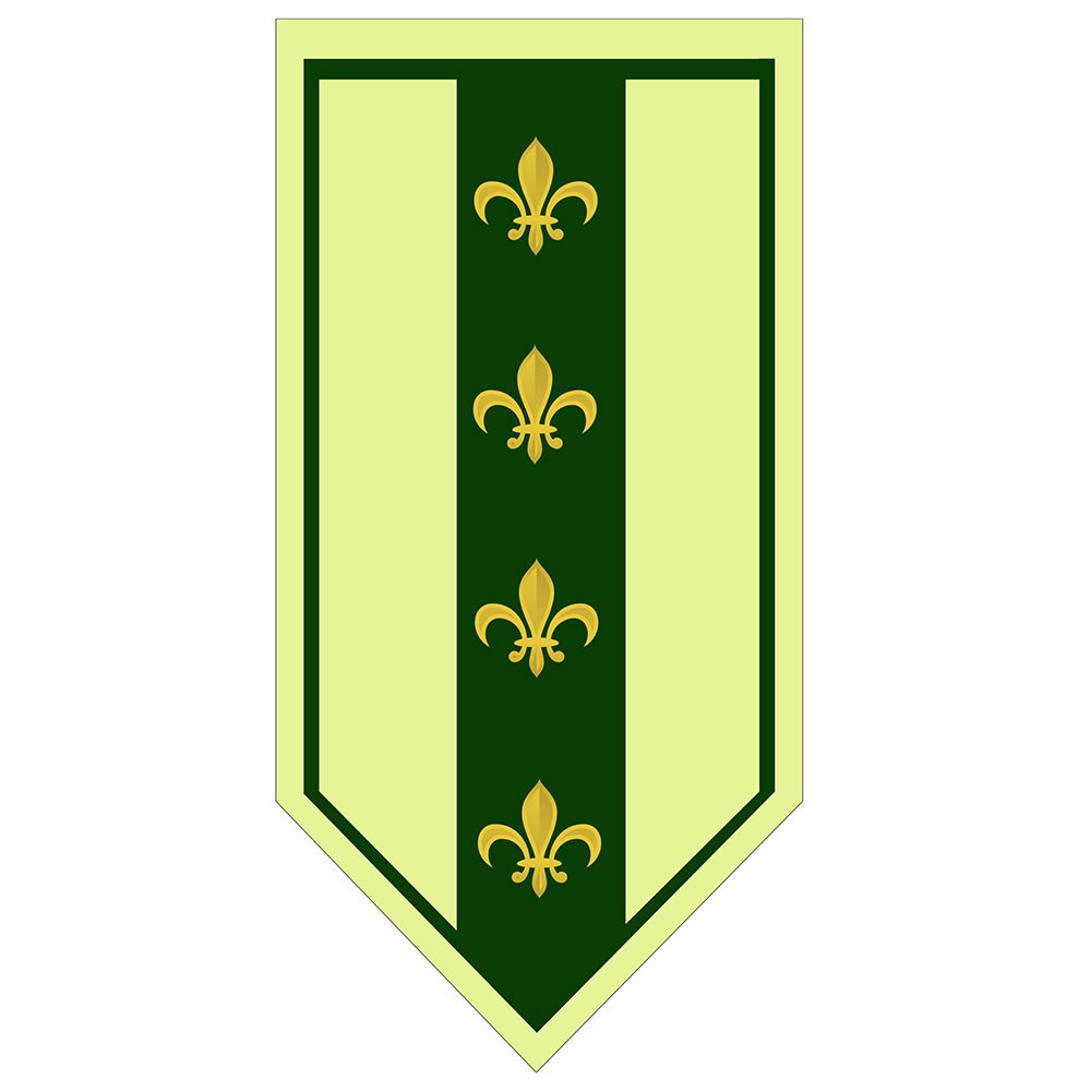 Estandarte Medieval Verde Flor de Lis