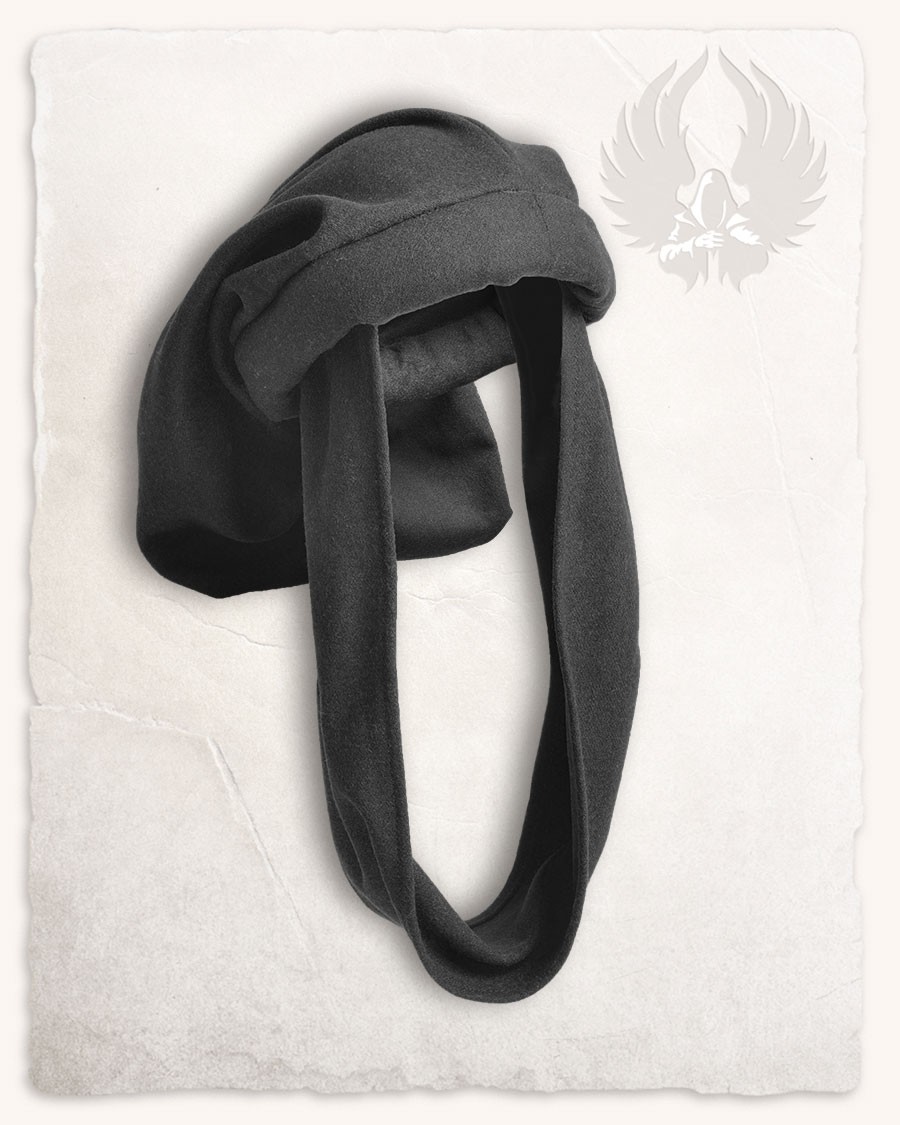 Gorro Medieval Rafael en negro, Unisex