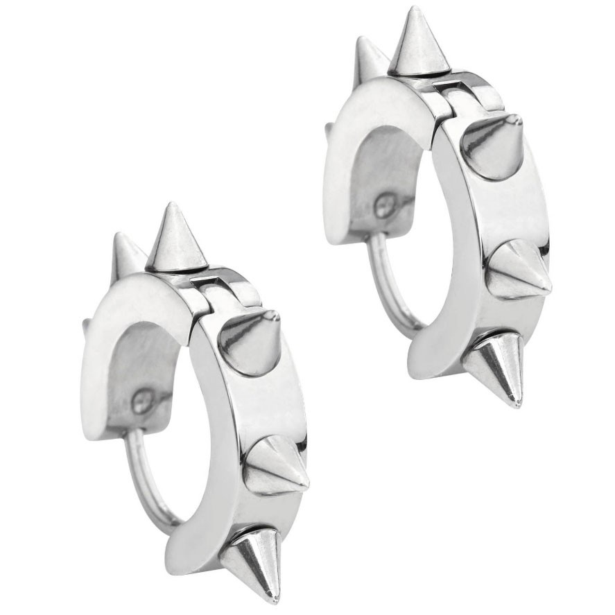 Pendientes góticos plateados