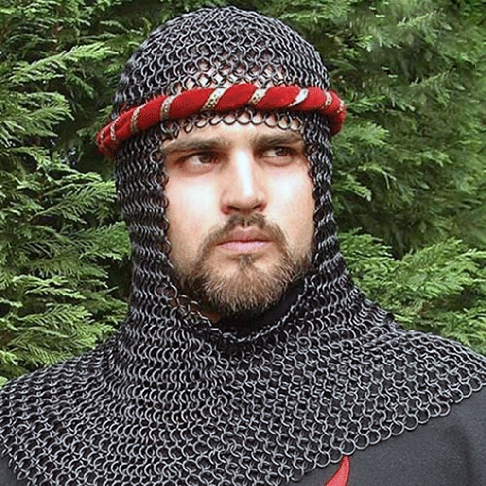 Cofia medieval acero negro