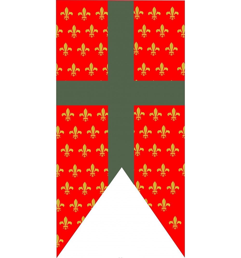 Estandarte Medieval Picos en Flor de Lis