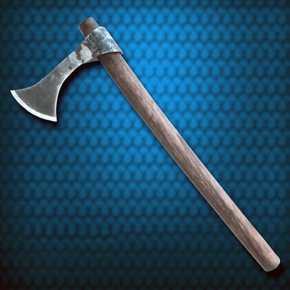 Hacha medieval Francisca, rústico