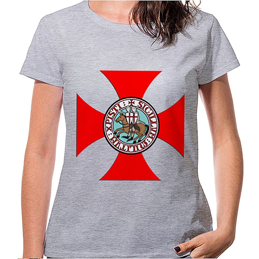 Camiseta Cruz Templarios Mujer manga corta, varios colores