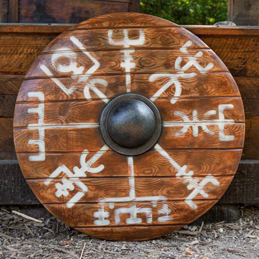 Escudo Vikingo Vegvisir Iarla en látex, 80 cms.