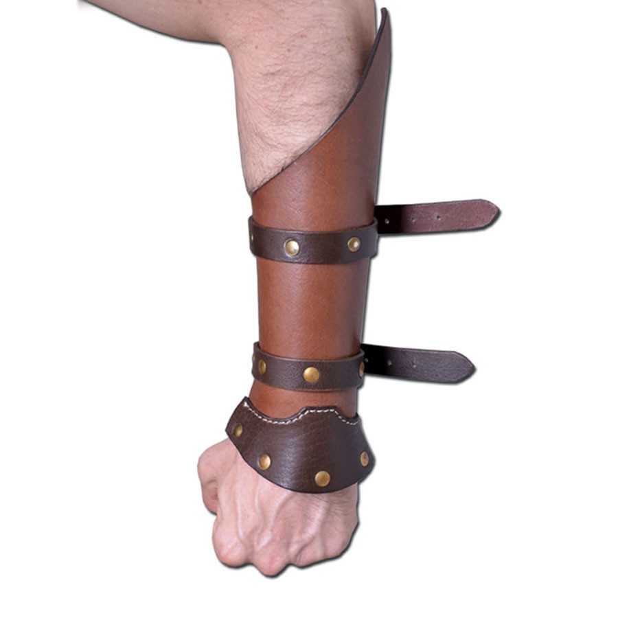 Brazaletes cuero ajustables para LARP, pareja