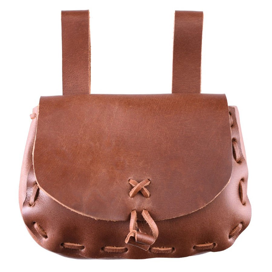 Bolso medieval reversible, cuero de vacuno