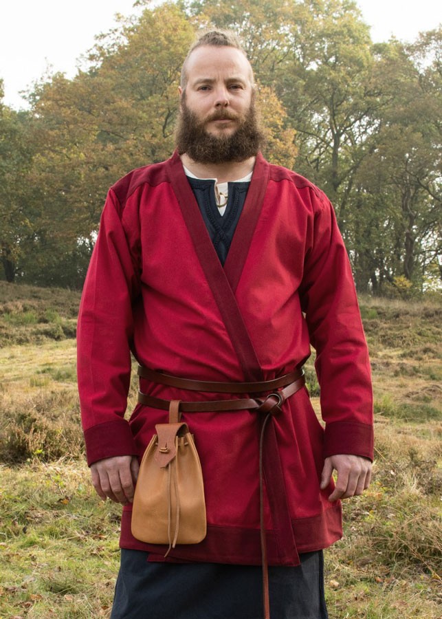 Túnica Vikinga Klappenrock Bjorn en rojo